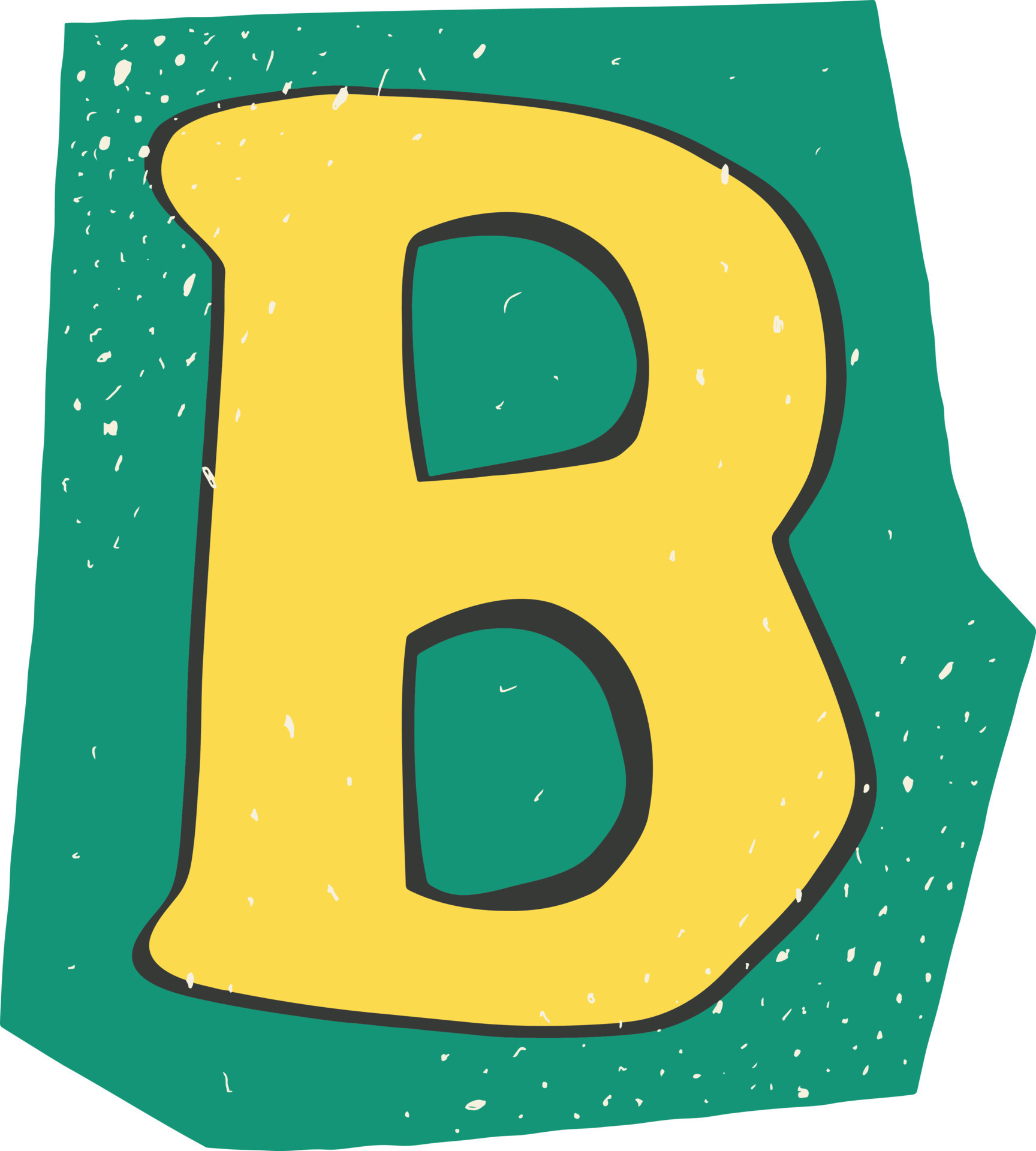 Letter B Magazine Cut-Out Element 23204005 Vector Art at Vecteezy