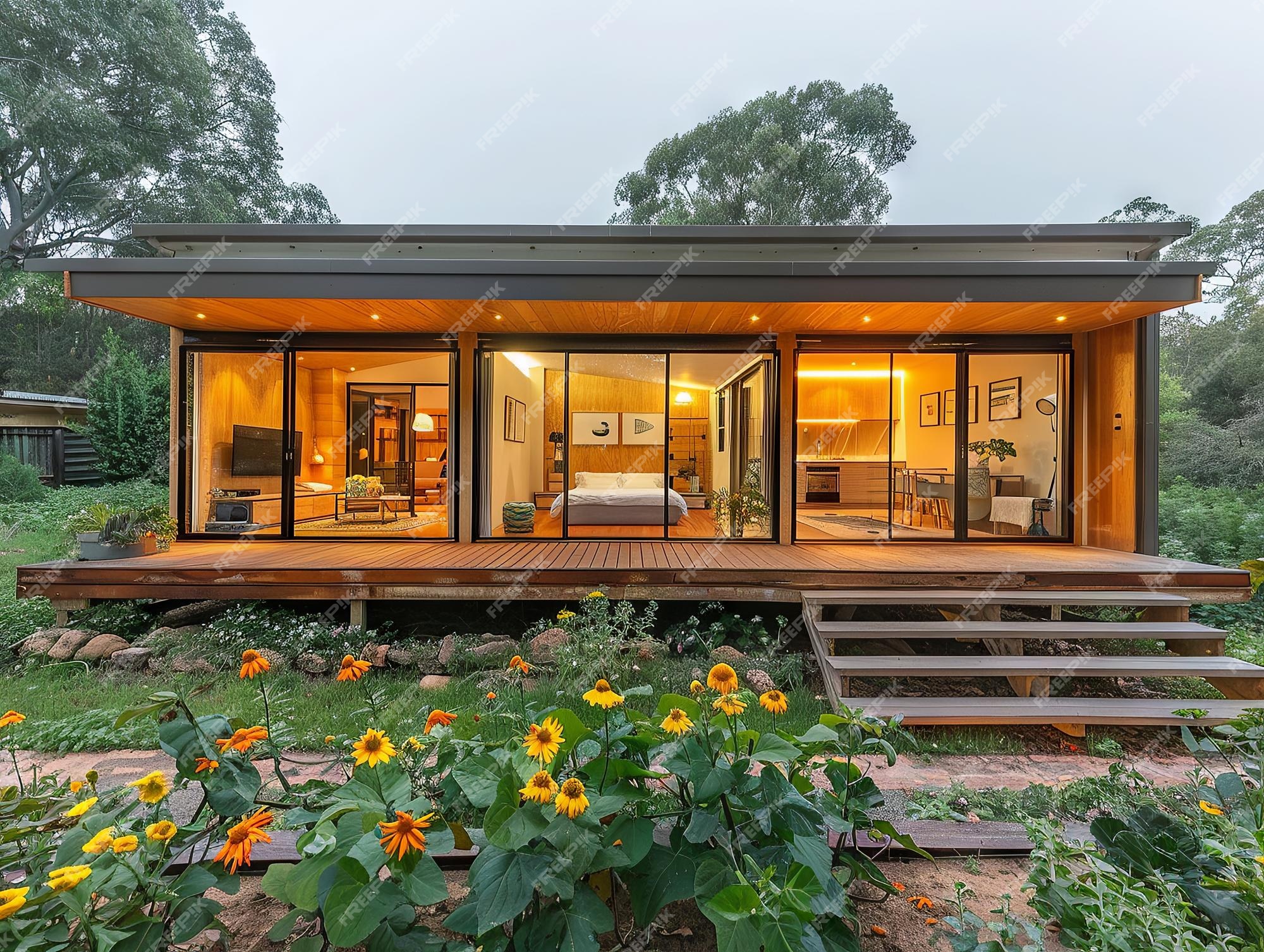 Sustainable Home with Passive Solar Heating | Premium AI-generated image