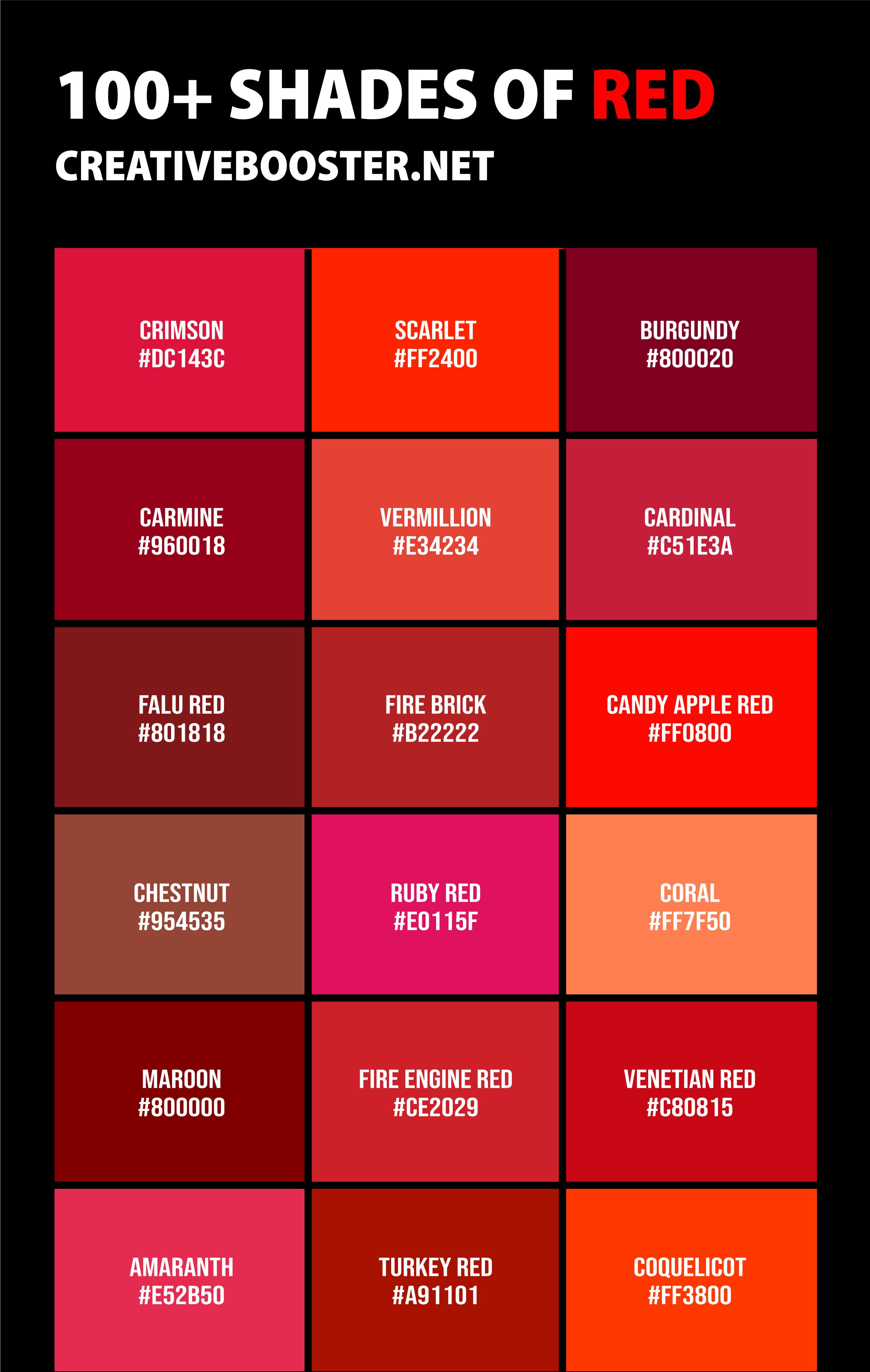 Red Shades. Red has been used in everything from art masterpieces to